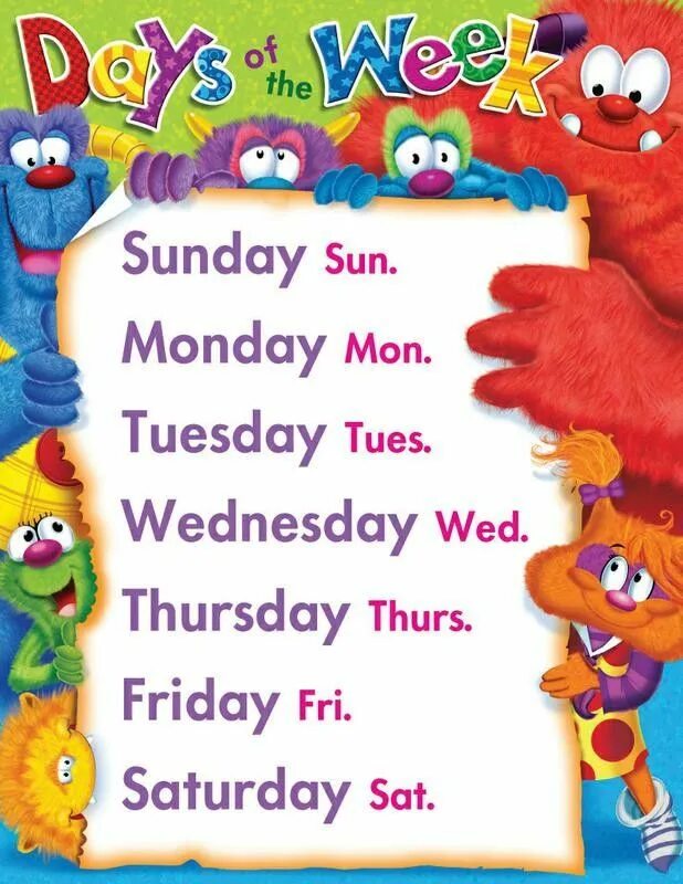 Английские песни недели. Дни недели на английском. недели на английском. дни недели на английском для детей. дни недели на англ языке для малышей.