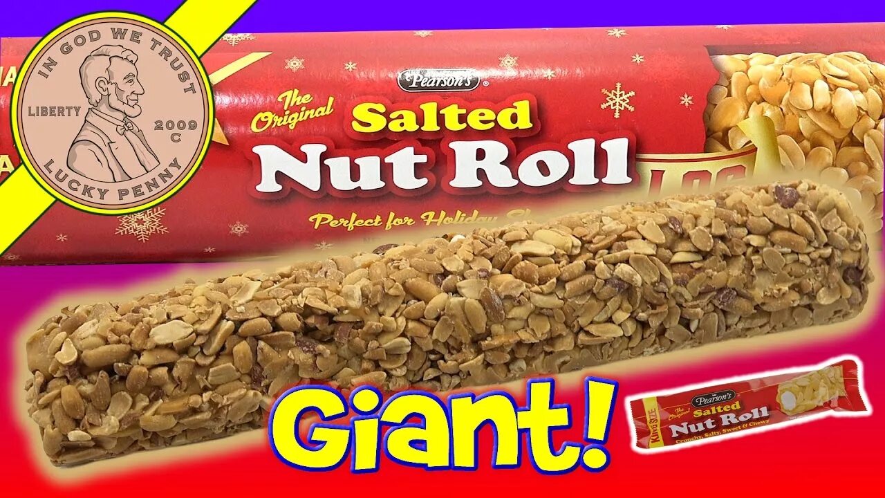 Giant nut. Nut log. Pecan log Roll. Salted.