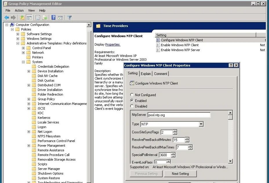 Windows time server. Windows time server