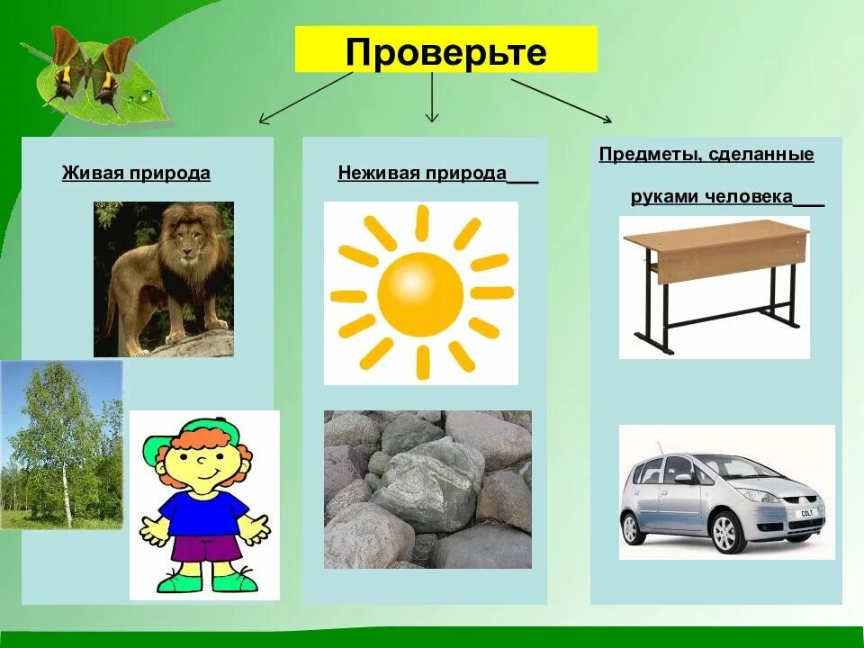 План урока по теме природа. Объекты живой и неживой природы 1 класс окружающий мир. природа и предметы созданные человеком. живая неживая природа и рукотворный мир. объекты сделанные руками человека.