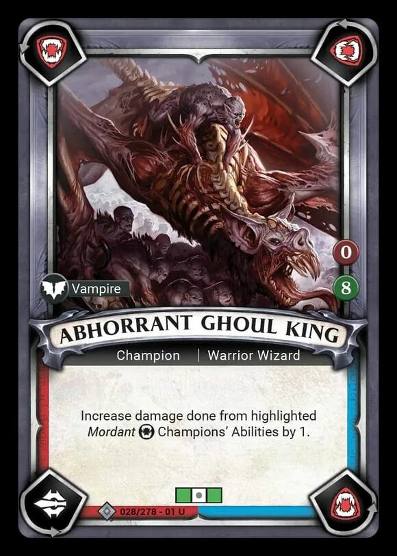 Abhorrant Ghoul King. Warhammer Combat Cards. MTG Warhammer 40000 карты.