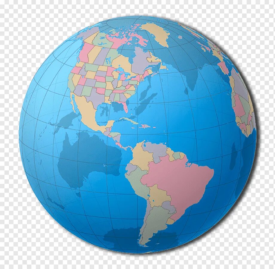 Схематический земной шар. Земной шар. Америка на глобусе.