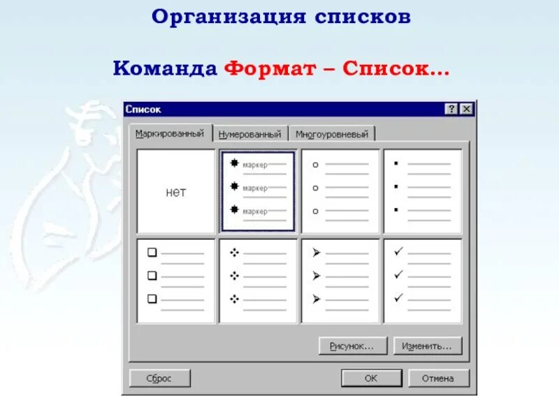 Маркированный список информатика 7 класс. Многоуровневый маркированный. Многоуровневый маркированный список. Формат список маркированный. Формат список.