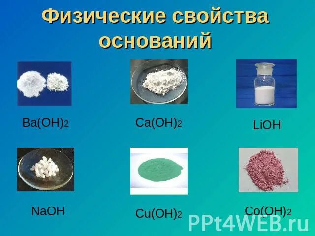 Назовите гидроксиды naoh. Основания внешний вид. Применение оснований химия. Основания в химии примеры. Физ свойства оснований.