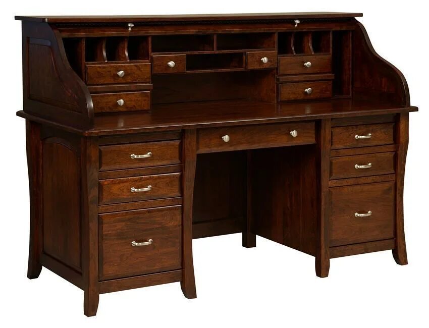 Столы старого образца. Стол секретер Roll Top Desk. Мебель Амишей. Письменный стол бюро. Стол-бюро для кабинета.