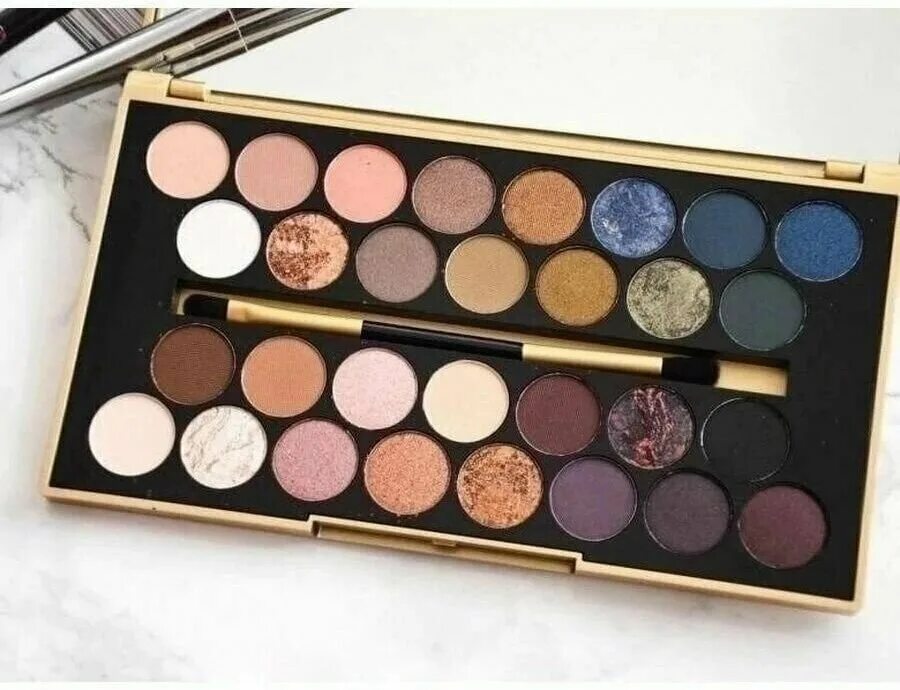 палетка теней make up atelier 26т. тень make up. бронзовый смоки айс. Aqua resist smoky shadow водостойкие тени для век. тень make up.