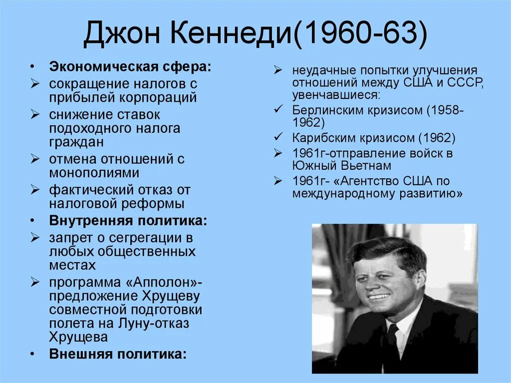 События в международной жизни. Дж Кеннеди внутренняя политика. Внутренняя политика Джона Кеннеди. Джон ф Кеннеди внутренняя политика. Джон Кеннеди внутренняя и внешняя политика.