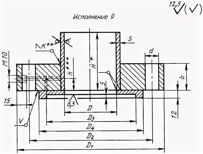 Исполнение уплотнительной поверхности фланцев. Исполнение фланцев 2. фланец исполнение 2. фланец сосудов и аппаратов чертёж. уплотнительные поверхности фланцев.