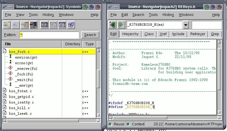 Source navigator
