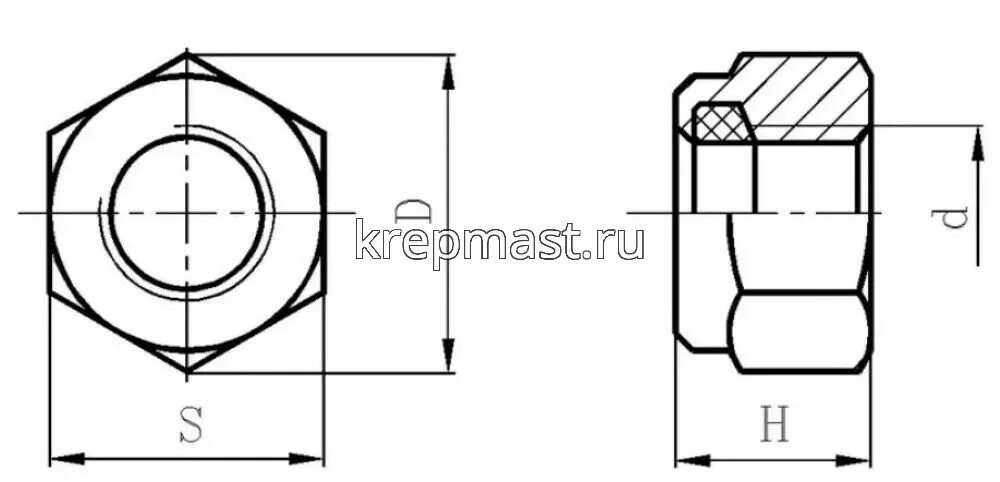 Чертежи гаек с размерами
