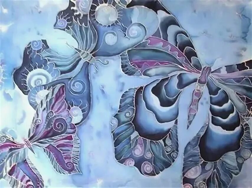 Изображение изделий выполненных в технике батика. Горячий батик Ведерникова.