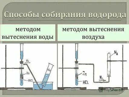 Кислород можно собрать вытеснением воздуха