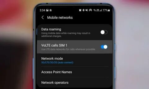 Volte как отключить samsung