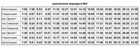 Расписание автобуса 5 по минутам