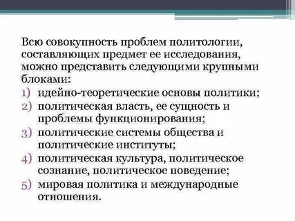 Современные проблемы политической науки