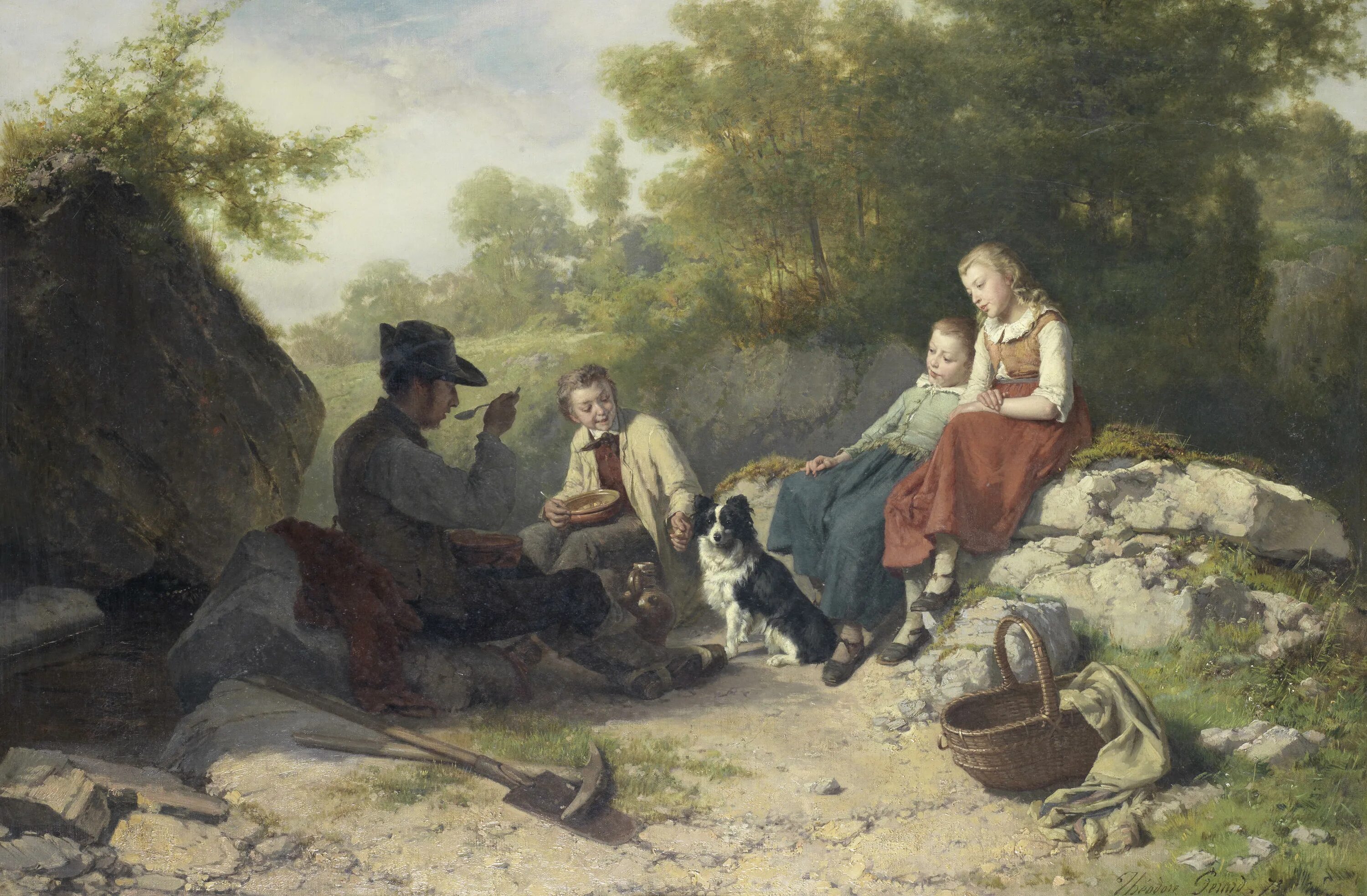 Произведения художников 19 века. Theodore Gerard (1829–1895). Бельгийский художник Theodore Gerard (1829-1895).