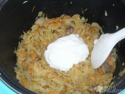 Свинина с капустой тушеная в мультиварке