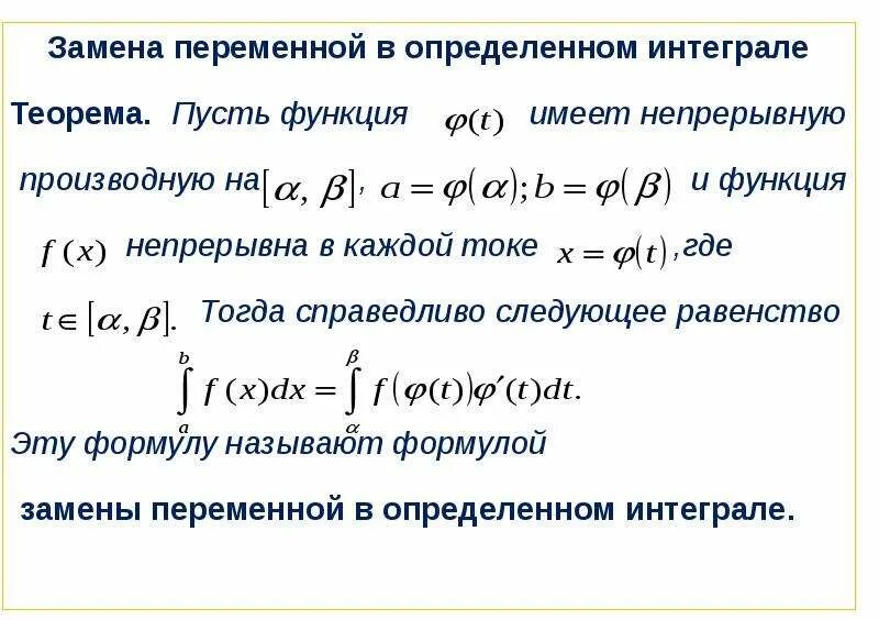 Производная методом замены переменной. Определенный интеграл с переменным верхним пределом интегрирования.. Замена переменной в производной. Дифференцирование интеграла с переменным верхним. Интеграл с переменными пределами