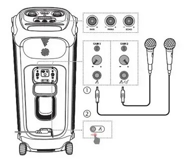 Как подключить микрофон к jbl