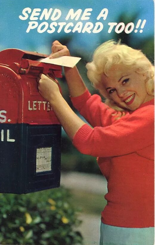 Jessie and i send postcards. Send postcards. send cards. send me a postcard. old american postcards.
