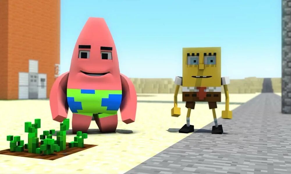 Spongebob minecraft. Спанч боб майнкрафт. майнкрафт губка боб сквидерт. спанч боб майнкрафт постройка. rig spongebob minecraft.