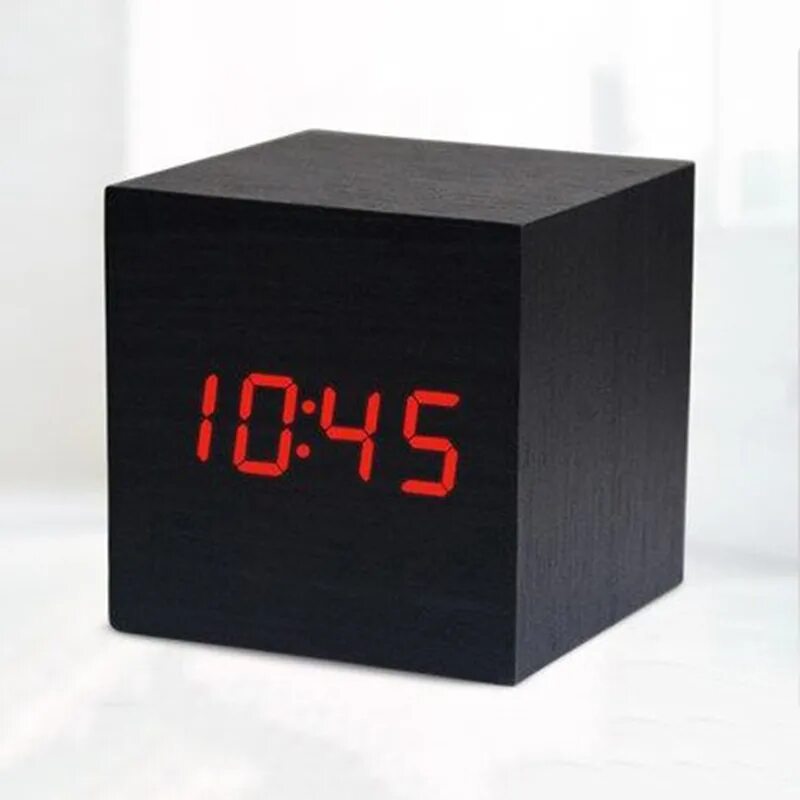 Часы cube. Электронные часы деревянный куб VST-869. Электронные часы деревянный куб VST-869 (черный). Часы - будильник "деревянный куб". VST часы настольные электронные деревянные.