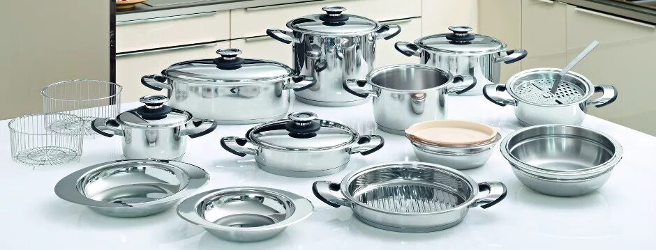 кастрюля бауэр хром никелевая нержавеющая сталь 20 см диаметр. набор кастрюль бауэр. немецкая фирма посуды бауэр. немецкая фирма посуды бауэр. Bauer посуда бауэр.