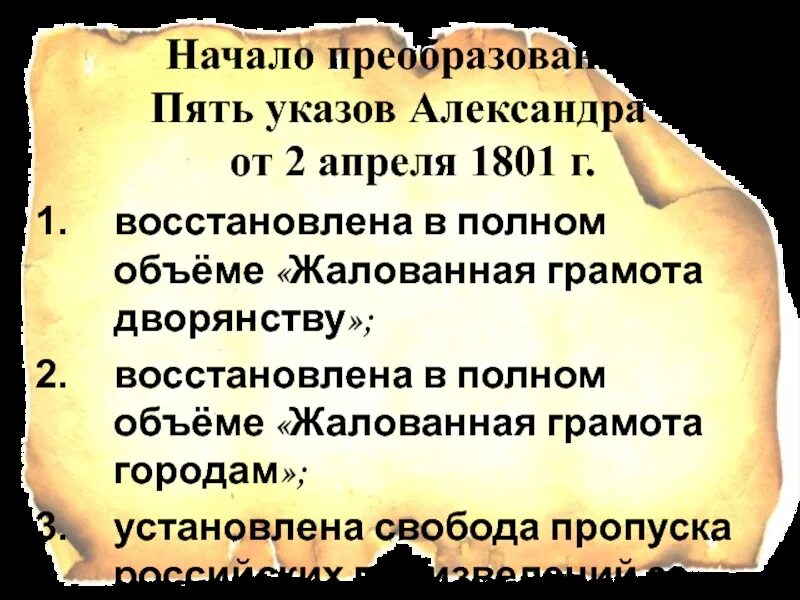 Восстановление жалованных грамот. Жалованная грамота дворянству 1801. Жалованные грамоты дворянству и городам.