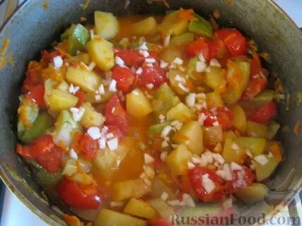 Овощное рагу мясом кабачком и картошкой