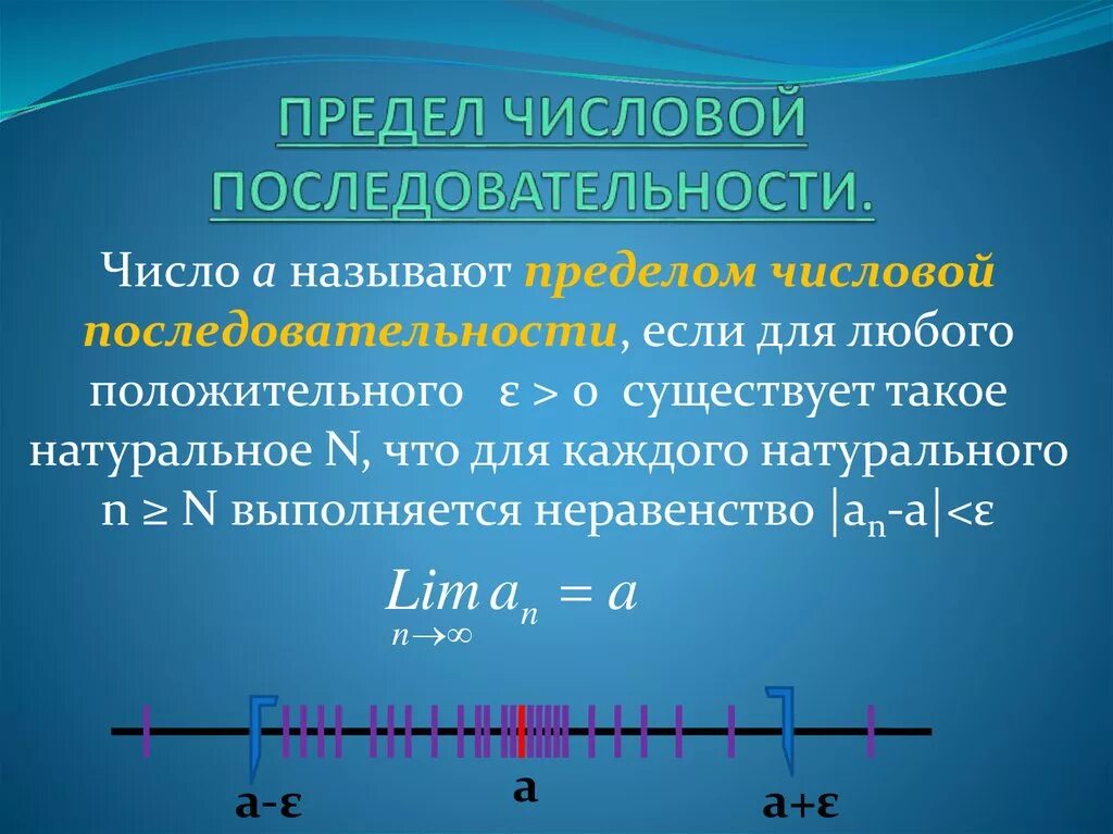 Три числовых последовательностей. Последовательности понятие о пределе последовательности. Понятие предела предел числовой последовательности. Предел числовоцпоследовательности. Определение предела числовой последовательности.