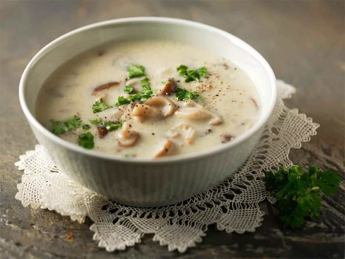 Рецепт сырного супа с грибами шампиньонами