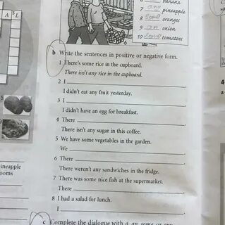 Complete the sentences with affirmative