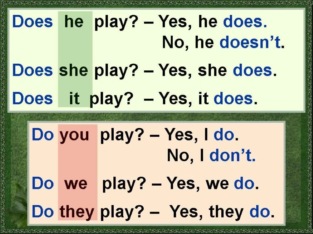 He also likes. Do or does в present simple. Did правило. Do does правило. Does в английском языке.