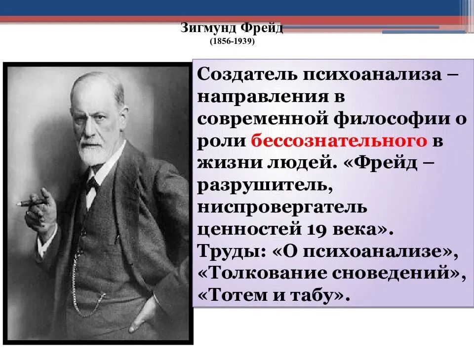 Психоанализ Фрейда (фрейдизм). Фрейд - основоположник психоанализа.