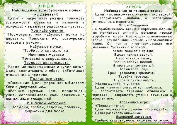 Работа с родителями в младшей группе апрель. Наблюдение на прогулке на апрель. Наблюдение на прогулке в средней группе. Весенние прогулки в средней группе. Наблюдения весной в младшей группе.