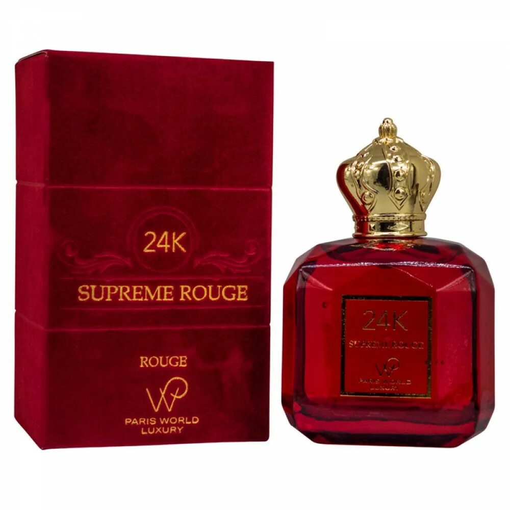 Luxury 24k supreme rouge. Духи Supreme rouge 24k. 24k Supreme rouge Парфюм. 24k Supreme rouge EDP 100ml. Paris World Luxury 24k Supreme rouge Фрагрантика.