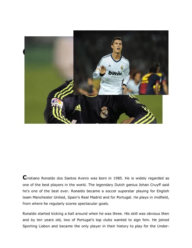 Криштиано презентация. Роналду на английском. Famous person cristiano portugal. Описание роналду на английском языке. Биография криштиану роналду на английском.