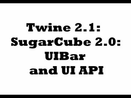 Sugarcube variables