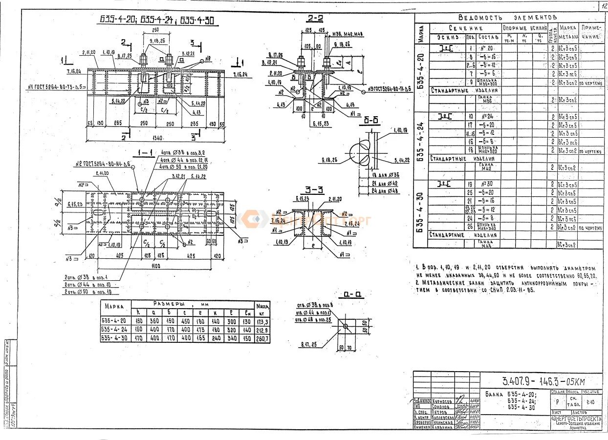 Корпус б б 35. Балка металлическая б-35-4-20 3.407.9-146.3-05км. Балка б35-4-24 (3.407.9-146.2) чертеж с размерами. Балка б35-4-24 чертеж. Балка металлическая б35-4-24 3.407.9-146.3-05км.