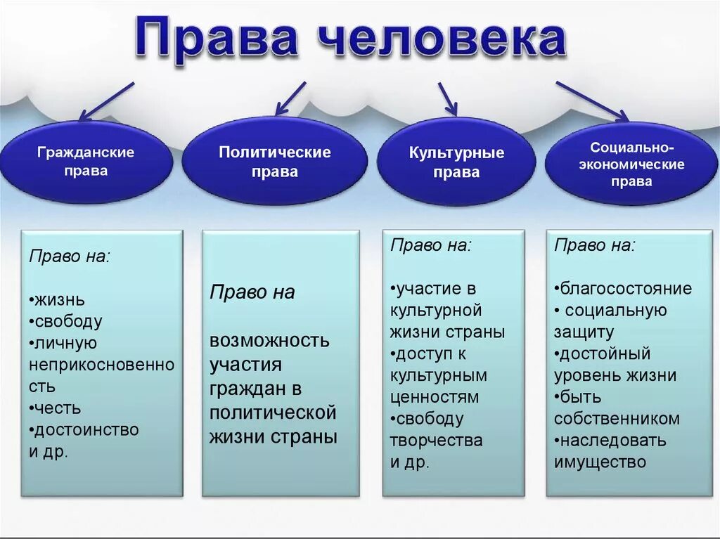 Политические Пава человека. Право на образование относится к социальным