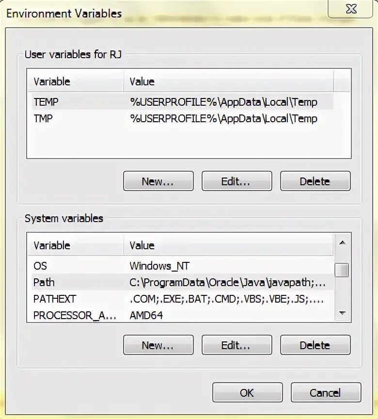 Java Oracle Hotel System. Env variables Windows. Переменная users