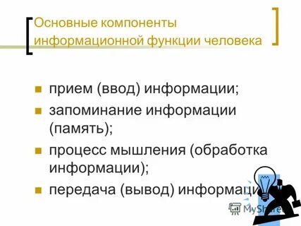 Информационные функции человека