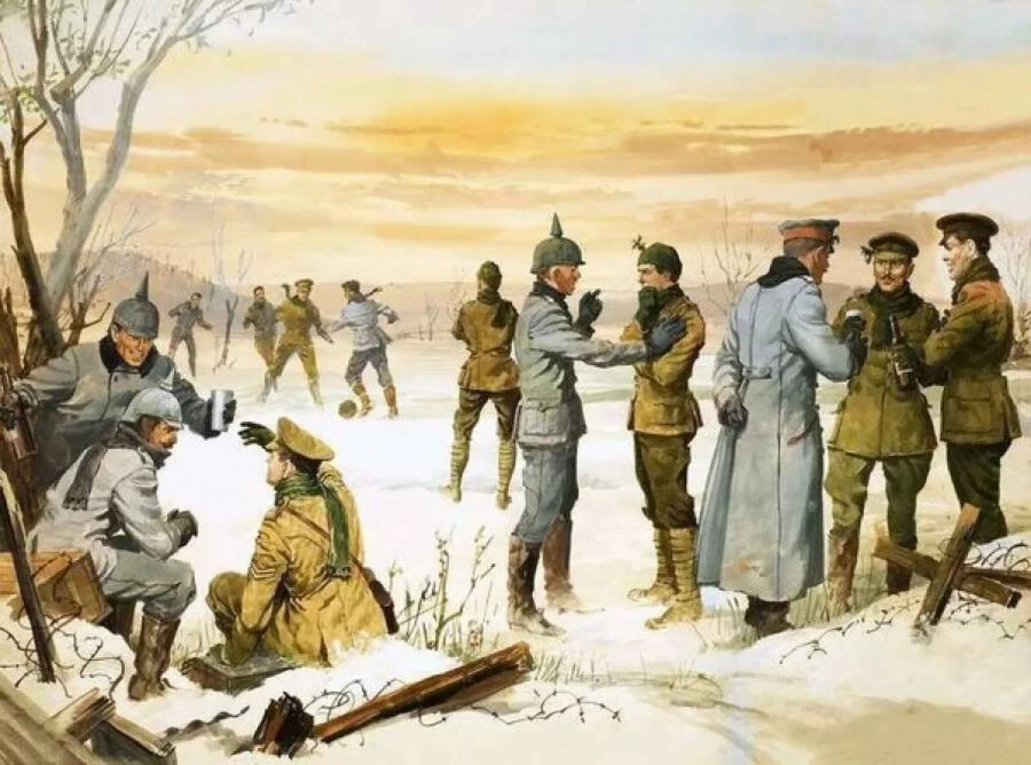 Рождество 1914. Рождественское перемирие 1914 года. рождественское перемирие 1914 первая мировая. рождественское братание 1914. 1 мировая война рождественское перемирие.