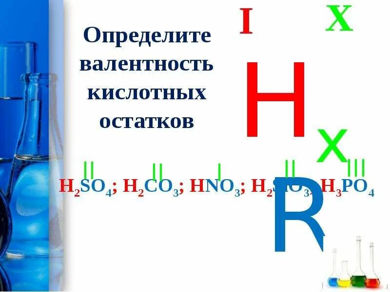 H2co3 валентность кислотного остатка