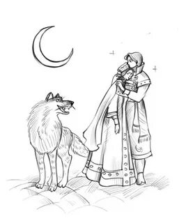 Как нарисовать ивана и волка
