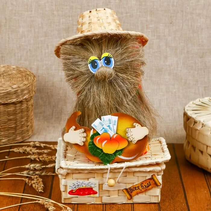 домовенок нафаня соломенный. домовой оберег для дома.