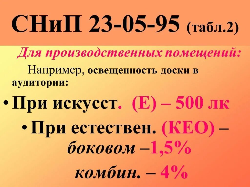 23 05 95. Кео для производственных помещений. СНИП 23-05-95. Кео по СНИП 23-05-95. Табл. 3 СНИП 23-05-95 "естественное и искусственное освещение"..