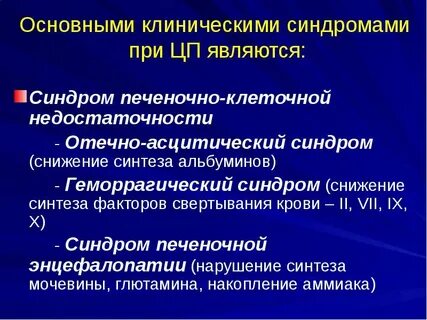Синдромы печени пропедевтика