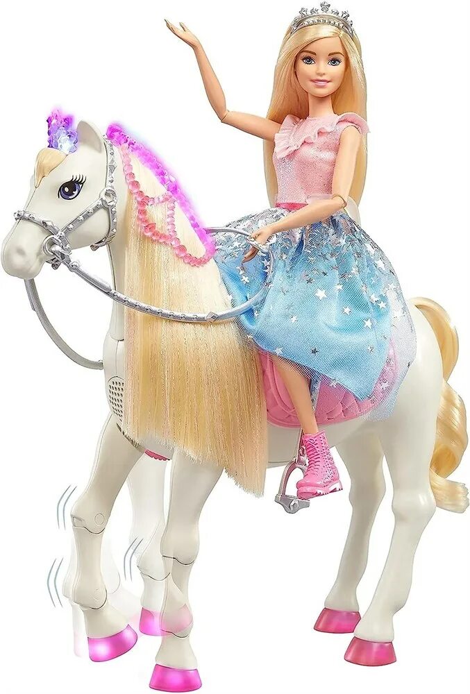 Кукла Mattel Barbie приключения принцессы, с лошадью, gml79. Кукла Barbie Princess Adventure на лошади, gml79.