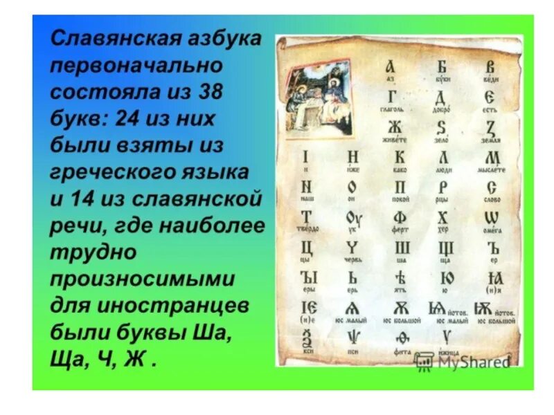 Где был создан первый алфавит. История создания первой азбуки. Информация о старославянской азбуке. Возникновение Старо словянской азбуки. Славянская письменность.